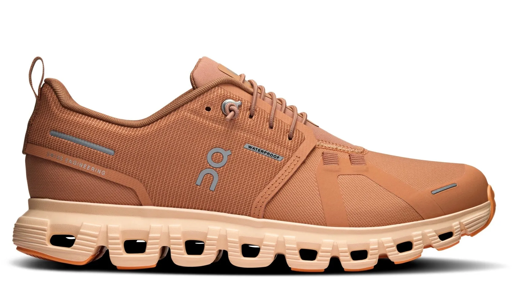 On Running Cloud 6 Waterproof Sandstone Blonde (Womens) Shock Dispersing Hexagons