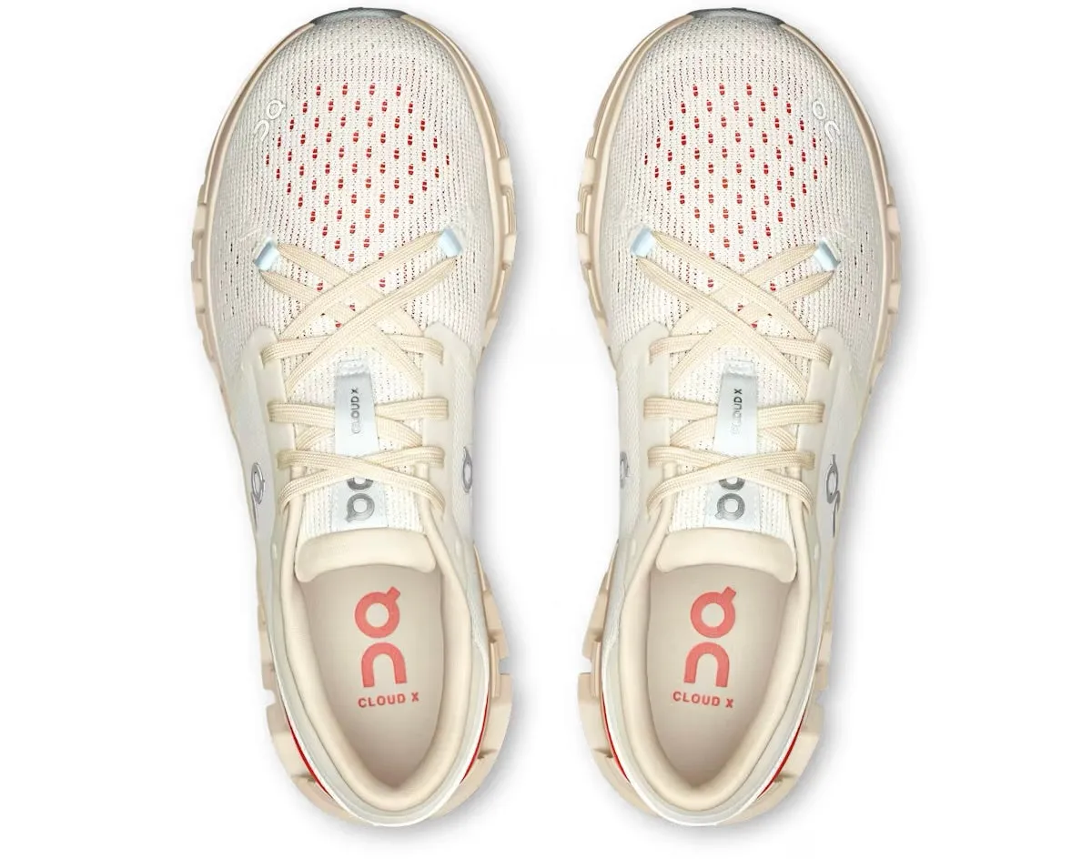 Recycled Material Build On Running Cloud X 4 Ivory Salmon (Women's)